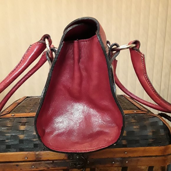 Prune Bags Prune Bovine Leather Satchel Red Color Poshmark